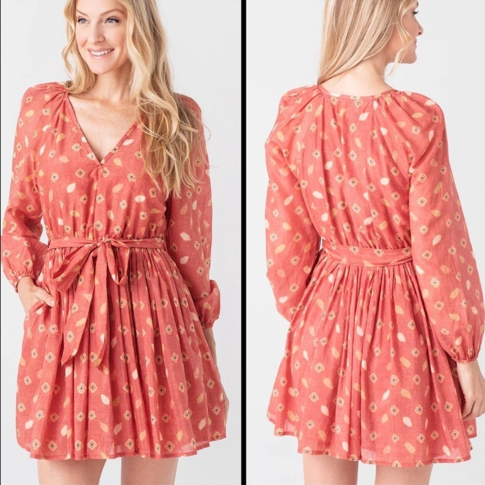 Xirena Rust Symone Silk Blend Dress Size Medium